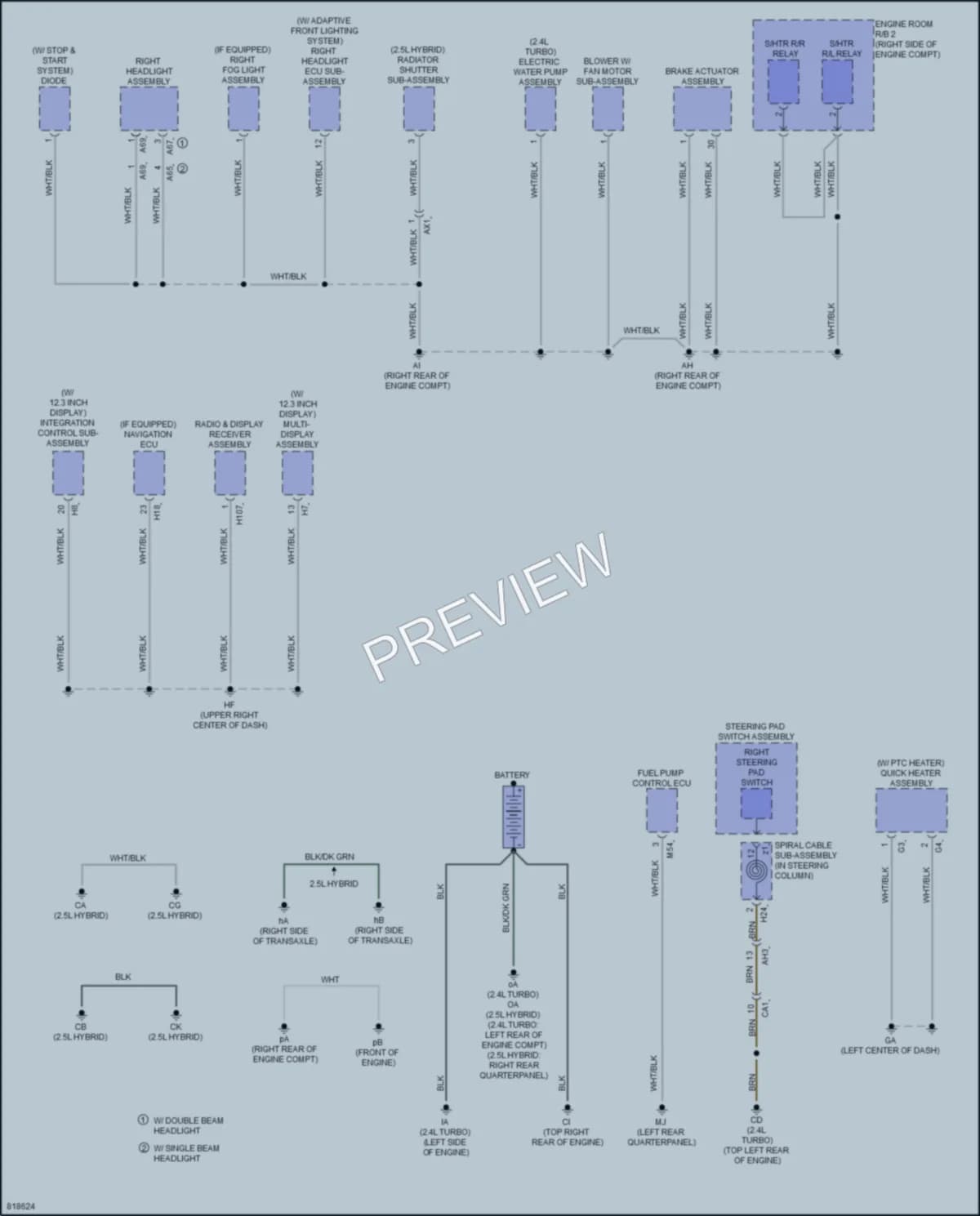 2023 Toyota HighlanderHybrid Ground Distribution wiring diagram preview