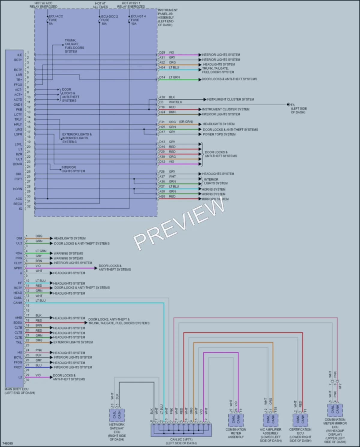 2023 Toyota Prius Body Control Modules wiring diagram preview