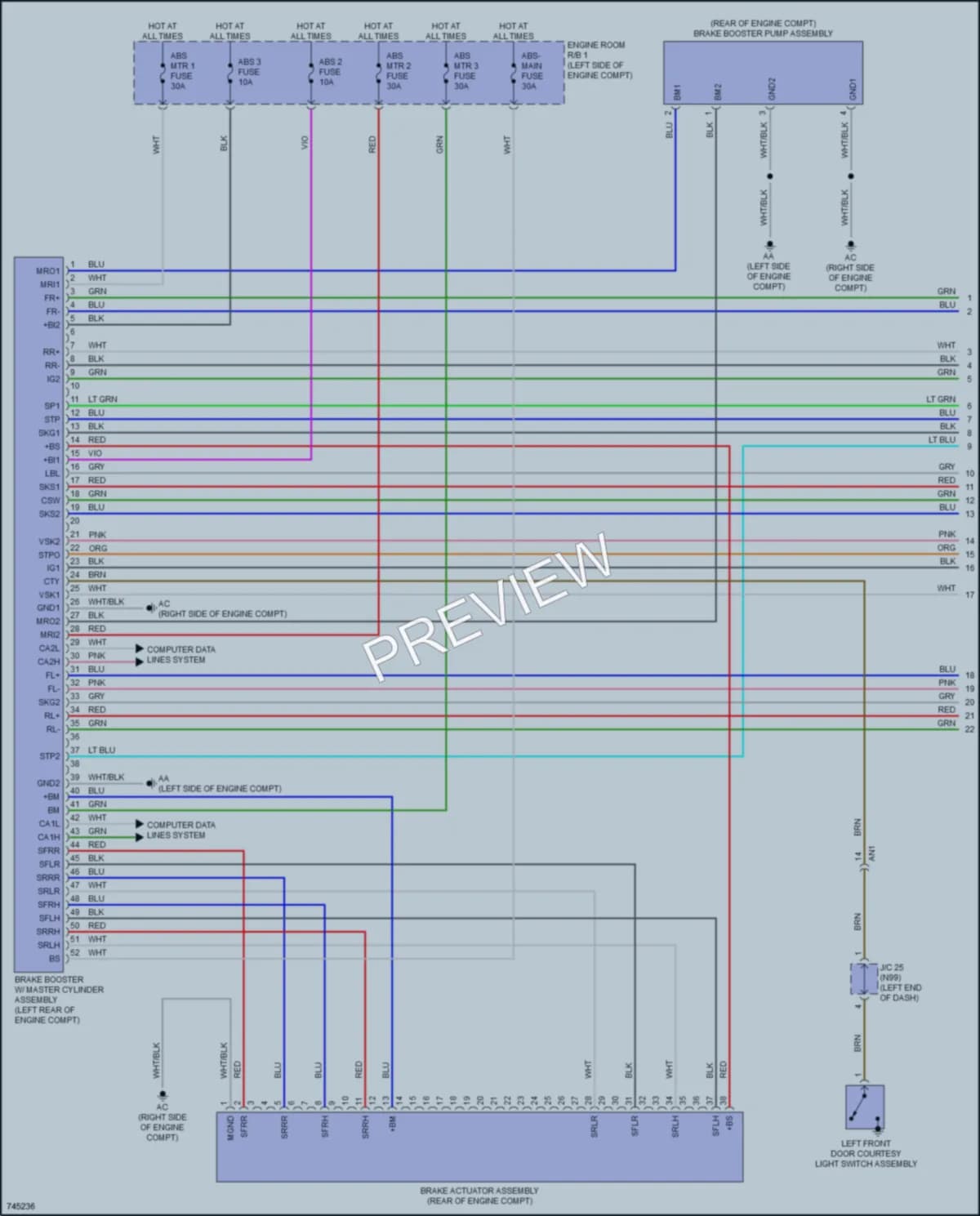 2023 Toyota PriusPrime Anti Lock Brakes wiring diagram preview