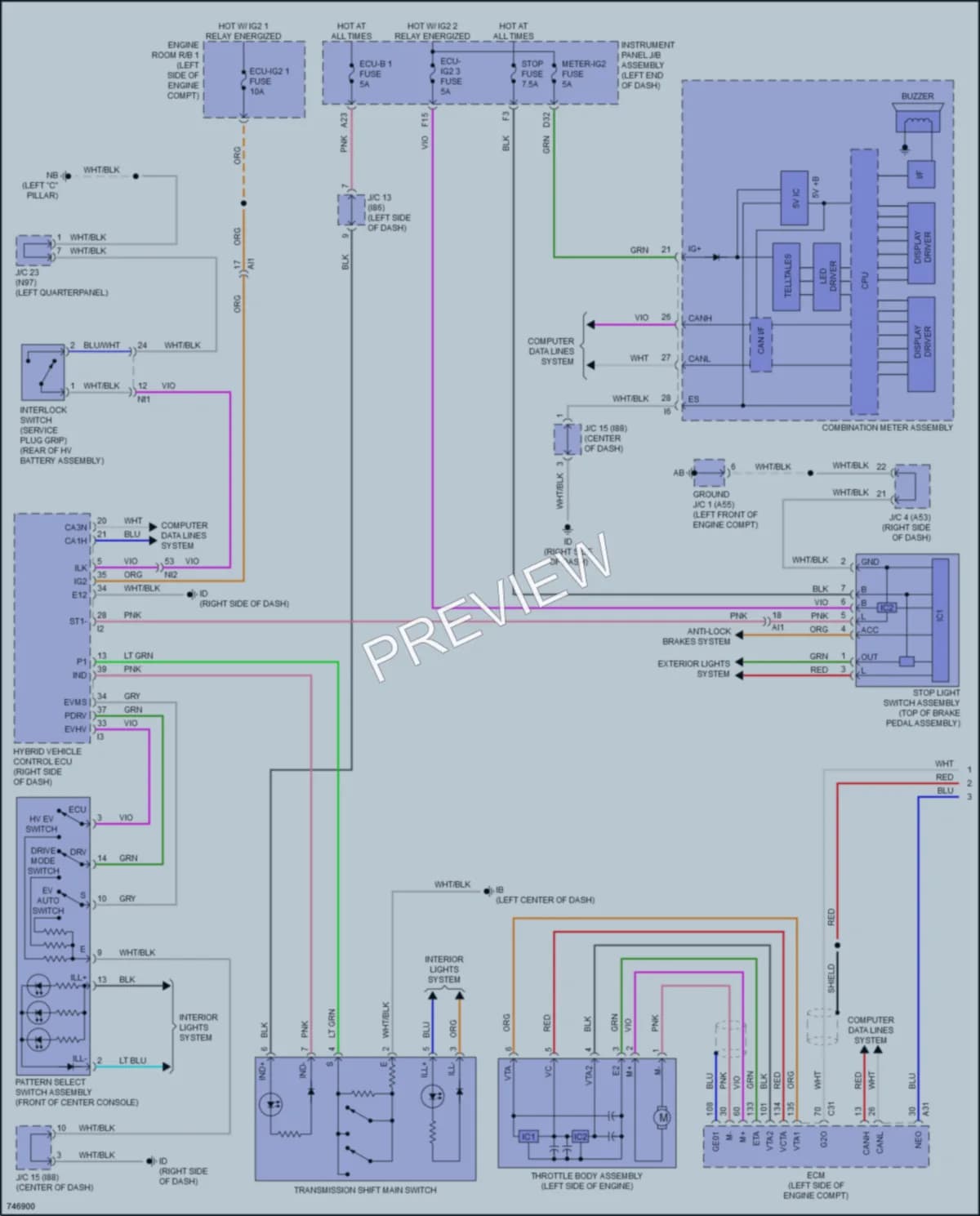 2023 Toyota PriusPrime Transmission wiring diagram preview