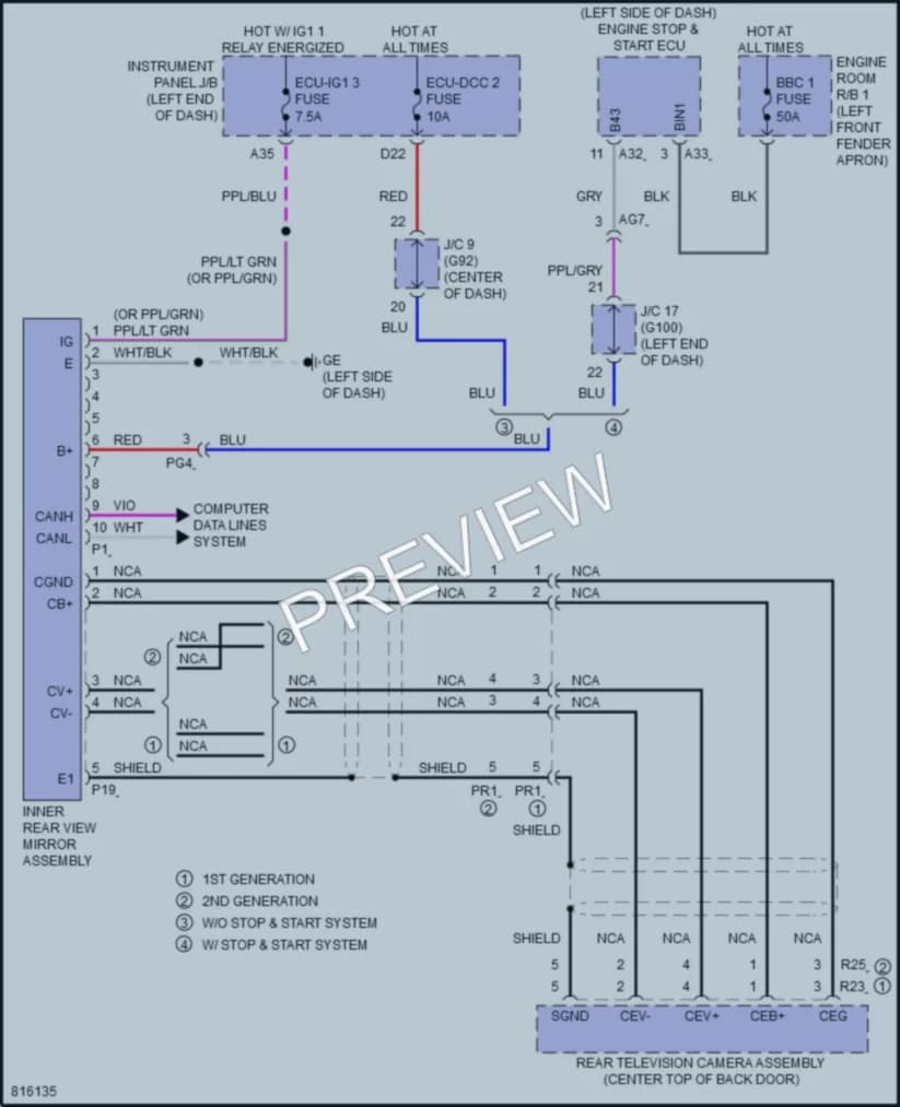 2023 Toyota RAV4 Power Mirrors wiring diagram preview