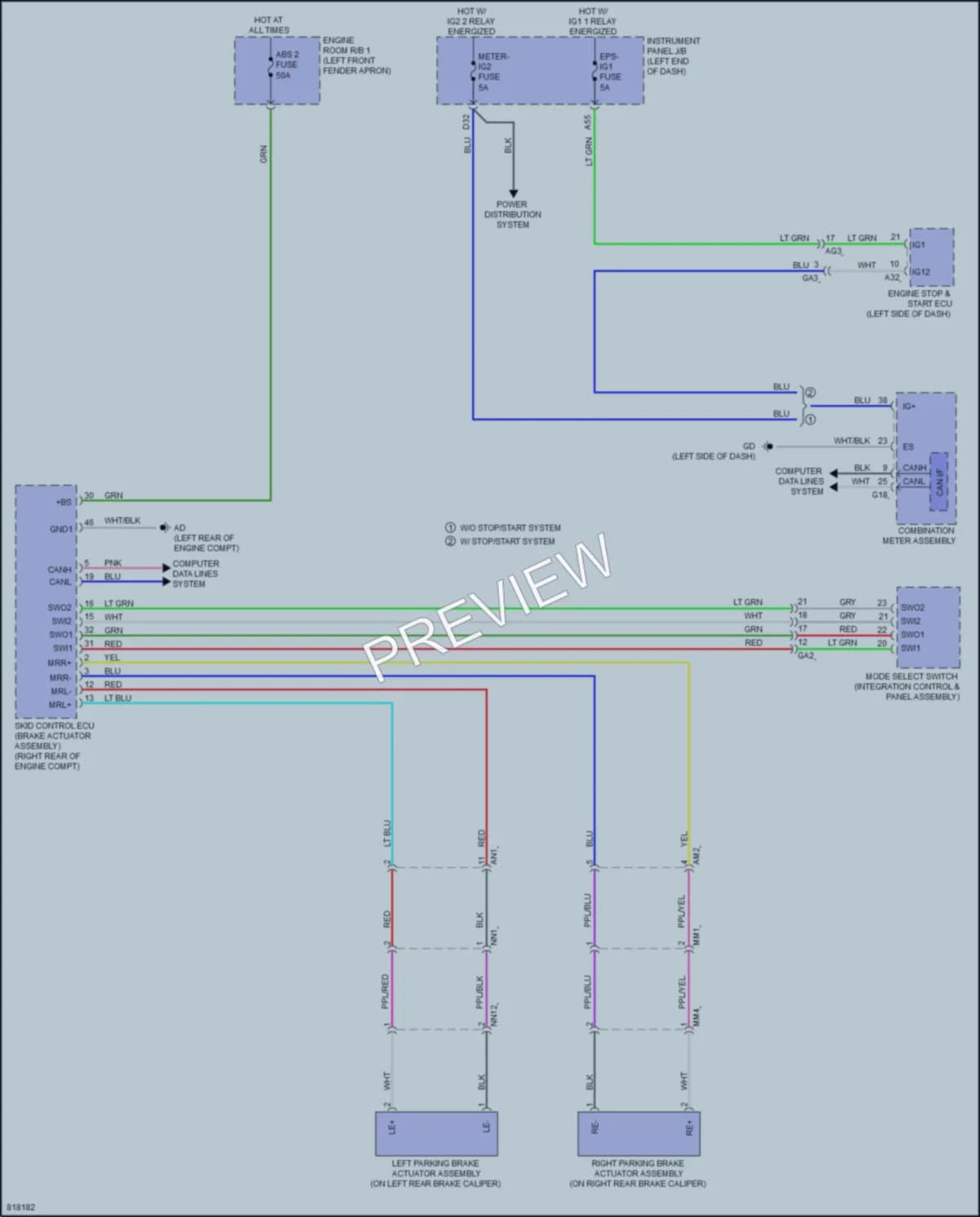 2023 Toyota RAV4 Shift Interlock wiring diagram preview