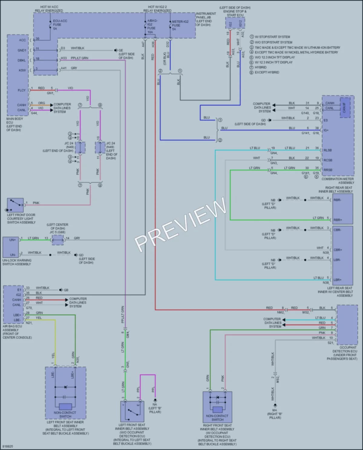 2023 Toyota RAV4 Warning Systems wiring diagram preview