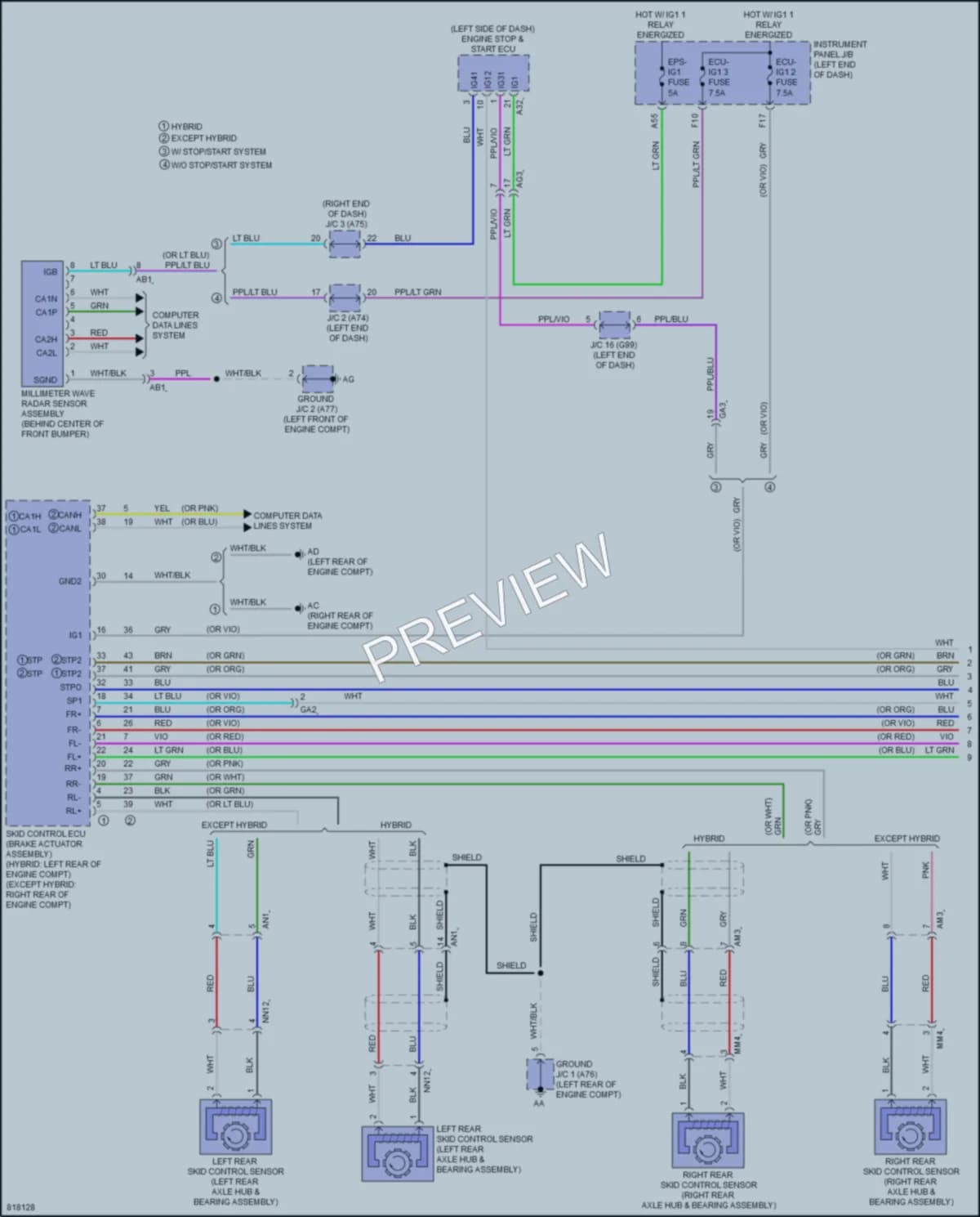 2023 Toyota RAV4Hybrid Cruise Control wiring diagram preview