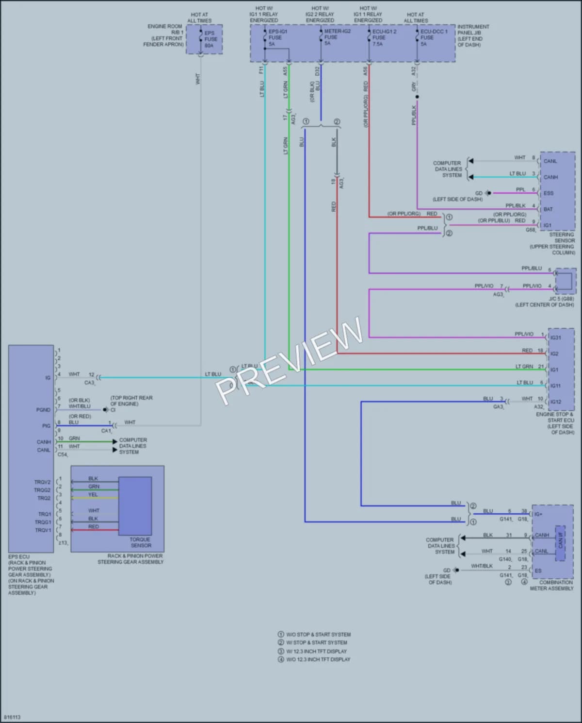 2023 Toyota RAV4Hybrid Electronic Power Steering wiring diagram preview