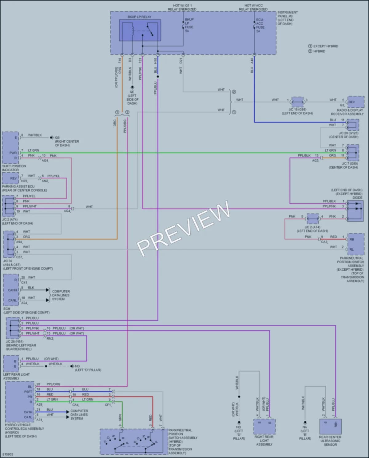 2023 Toyota RAV4Hybrid Exterior Lights wiring diagram preview