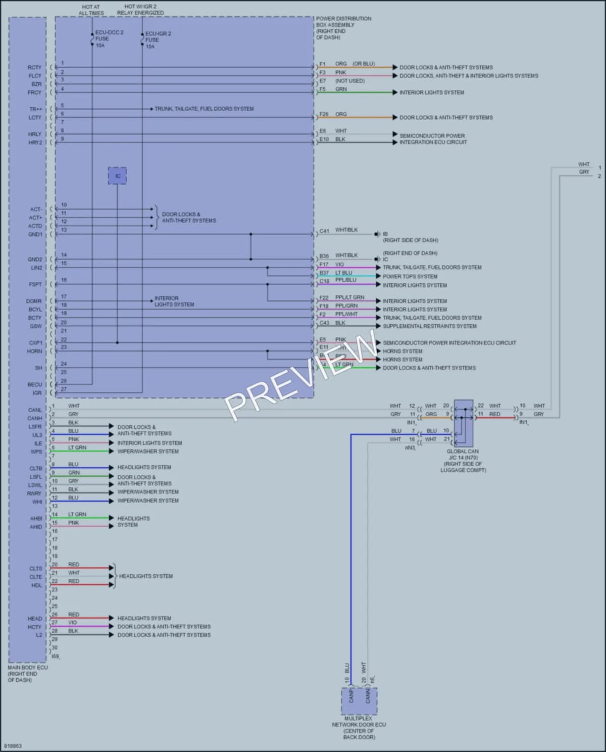 2023 Toyota Sequoia Body Control Modules wiring diagram preview