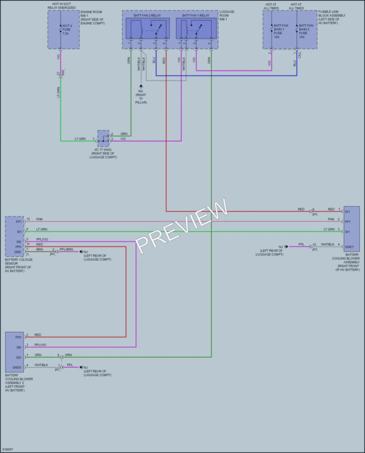 2023 Toyota Sequoia Cooling Fan wiring diagram preview