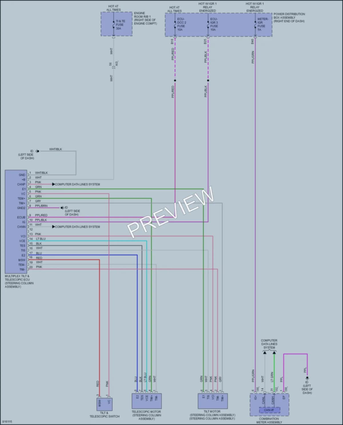 2023 Toyota Sequoia Electronic Power Steering wiring diagram preview