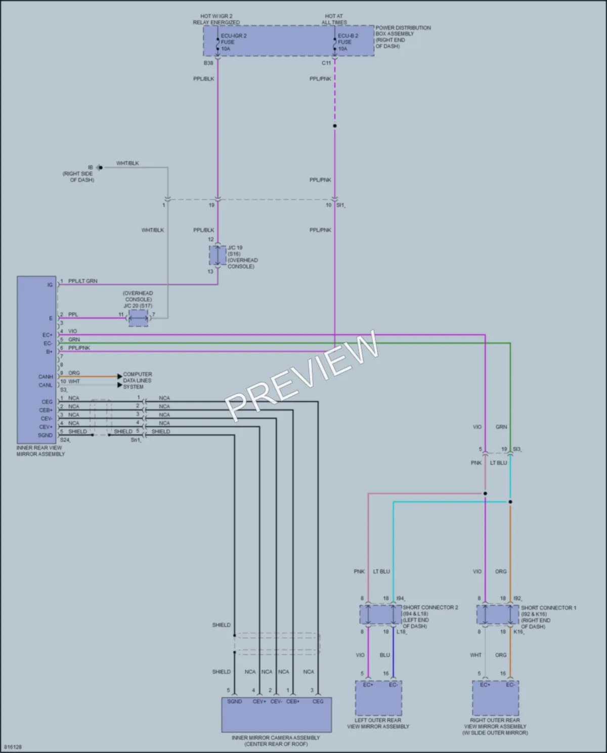2023 Toyota Sequoia Power Mirrors wiring diagram preview