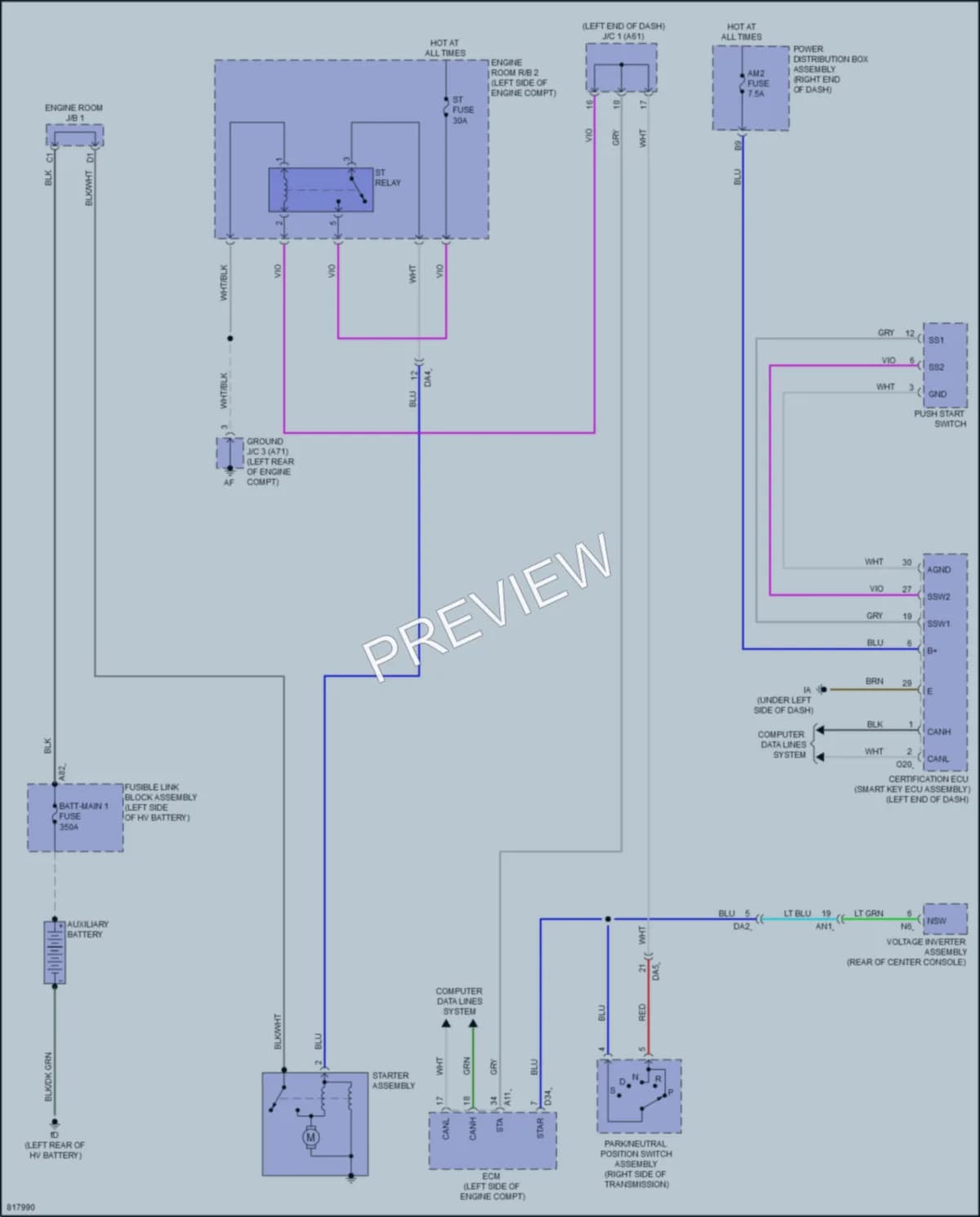 2023 Toyota Sequoia Starting Charging wiring diagram preview