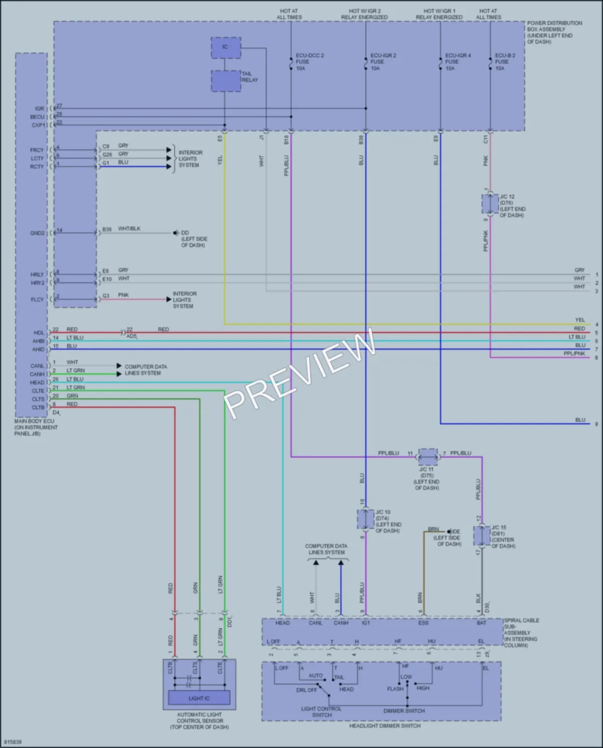 2023 Toyota Sienna Headlights wiring diagram preview