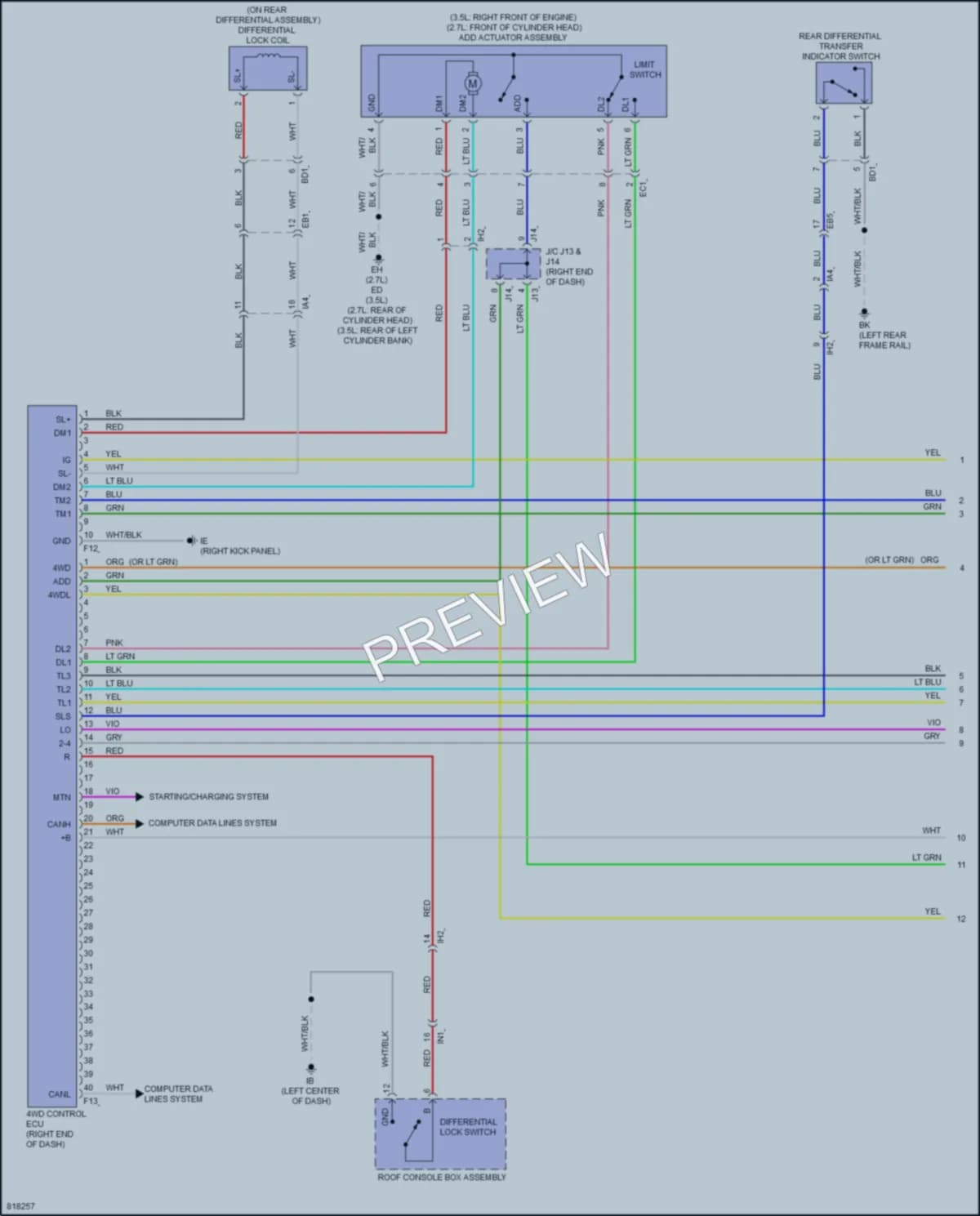 2023 Toyota Tacoma Transmission wiring diagram preview