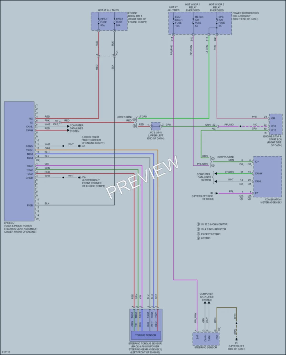 2023 Toyota Tundra Electronic Power Steering wiring diagram preview