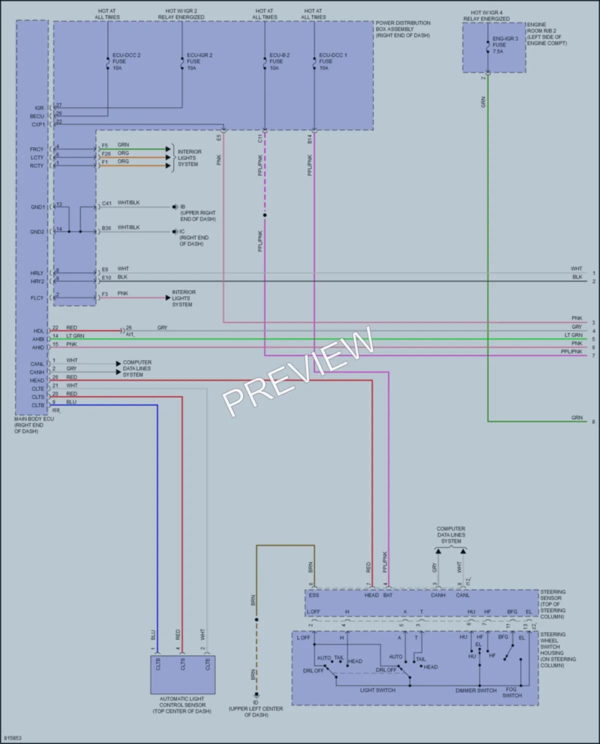 2023 Toyota Tundra Headlights wiring diagram preview