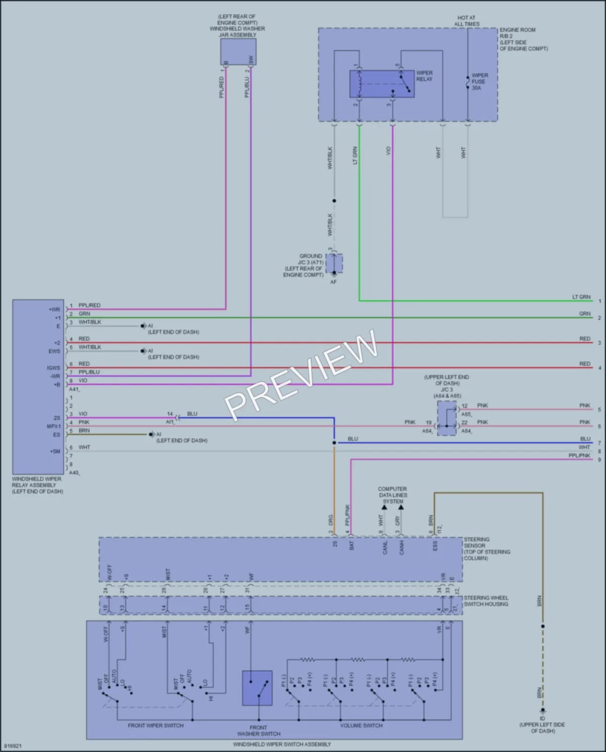 2023 Toyota Tundra Wiper Washer wiring diagram preview
