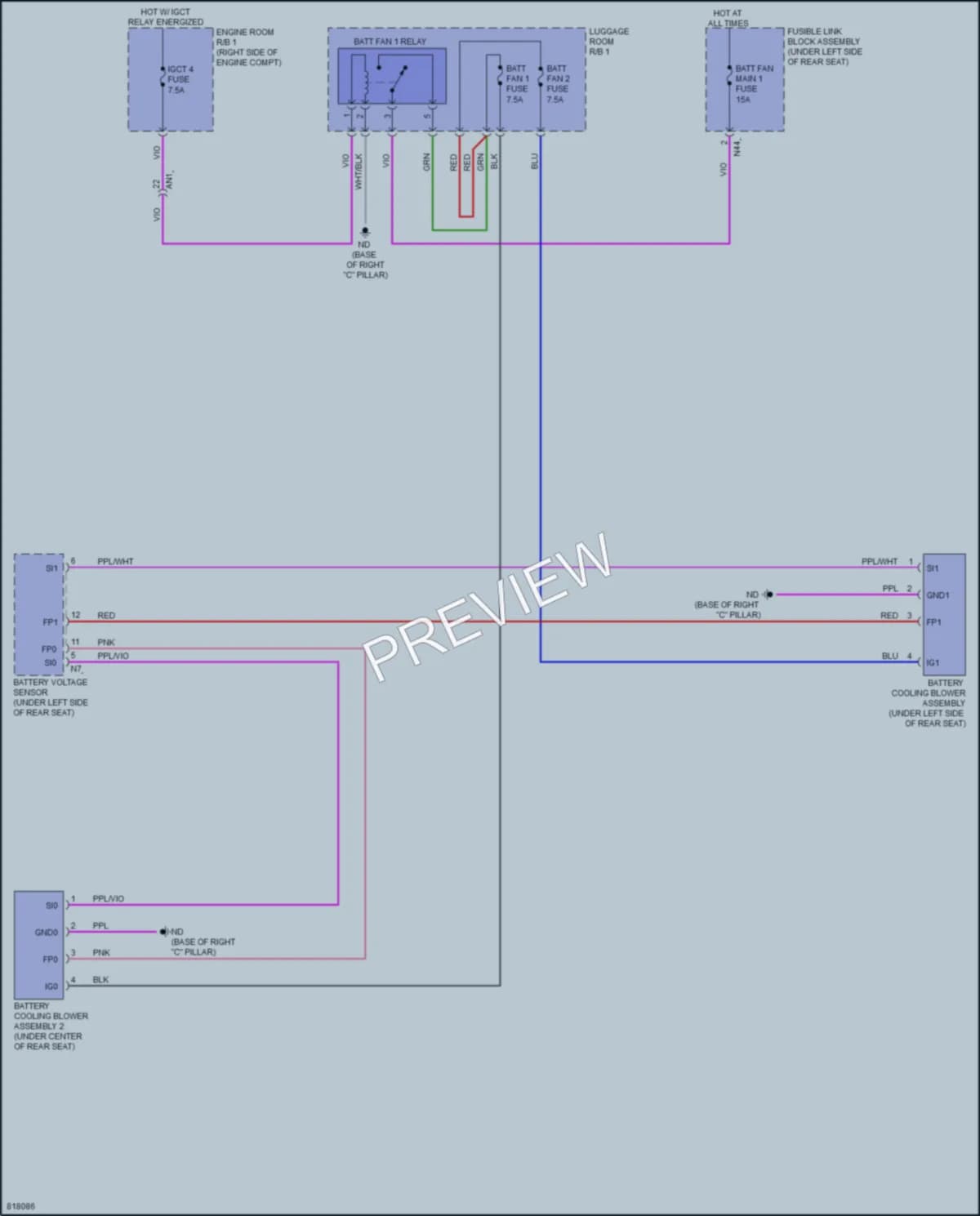 2023 Toyota TundraHybrid Cooling Fan wiring diagram preview