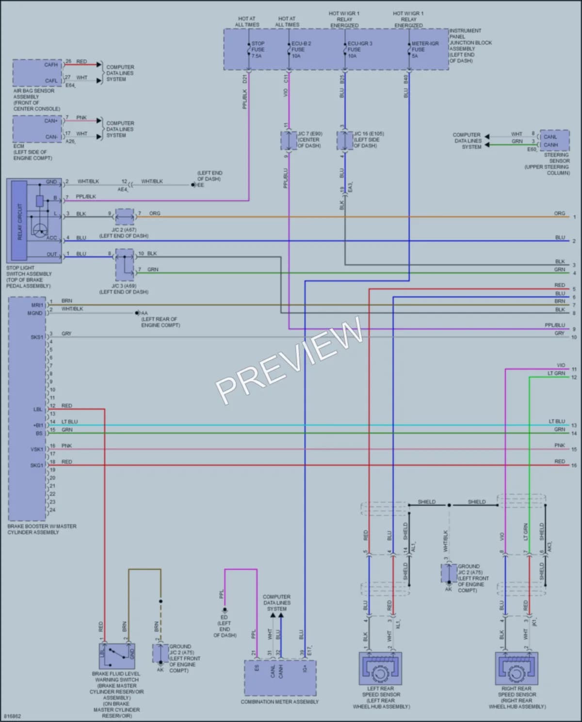 2023 Toyota VenzaHybrid Anti Lock Brakes wiring diagram preview
