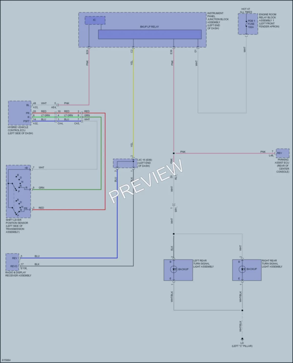 2023 Toyota VenzaHybrid Exterior Lights wiring diagram preview