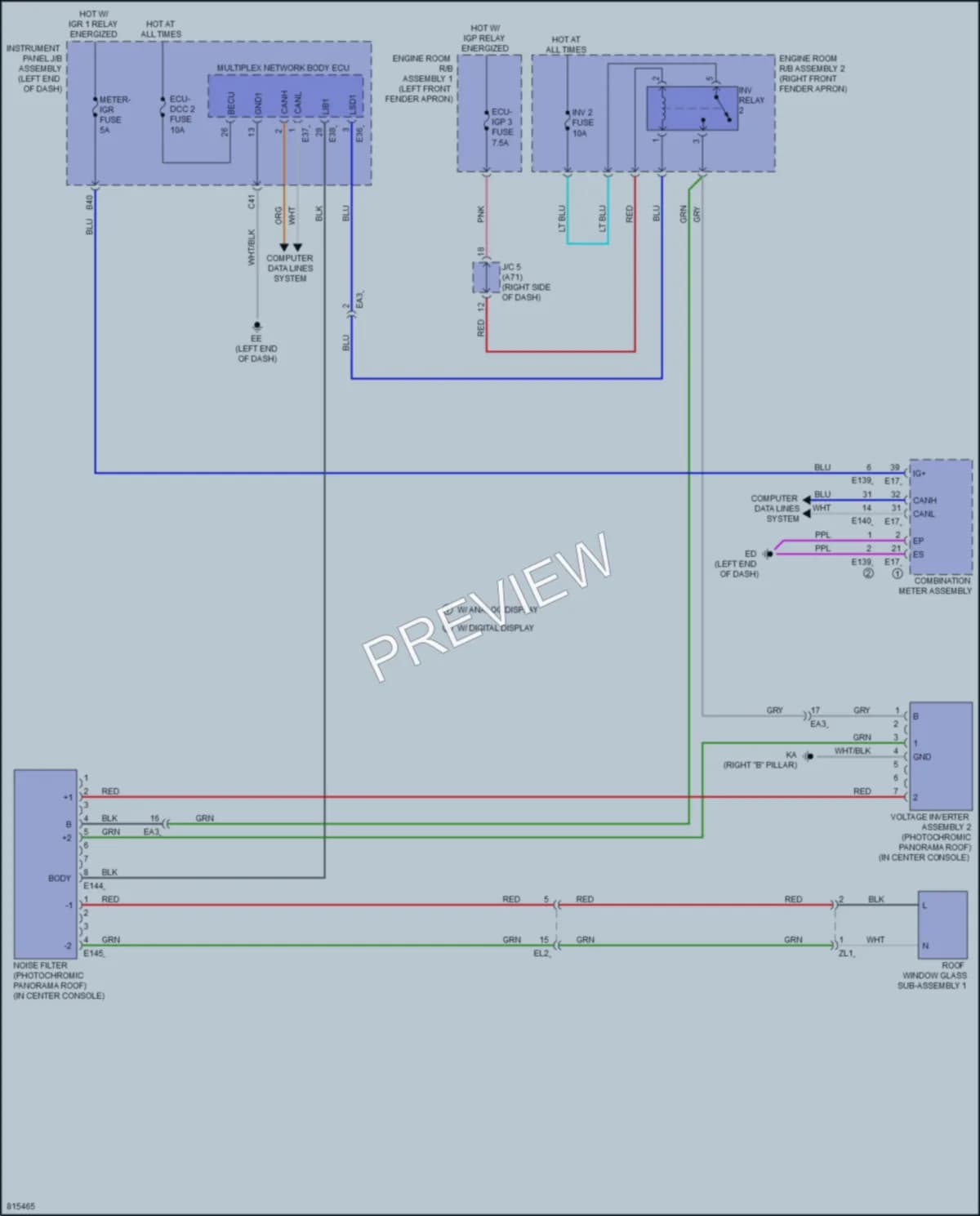 2023 Toyota VenzaHybrid Power Top Sunroof wiring diagram preview