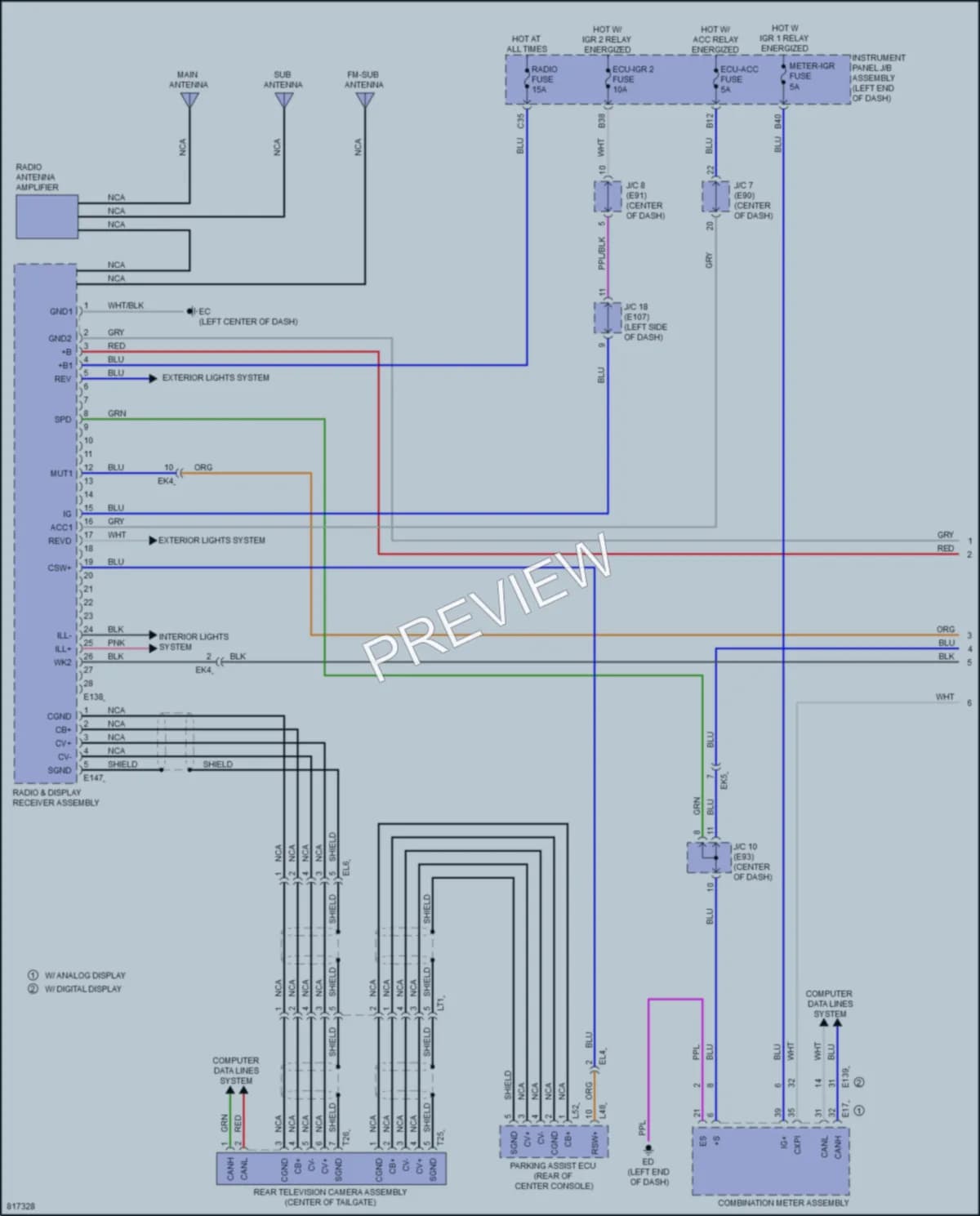 2023 Toyota VenzaHybrid Radio wiring diagram preview