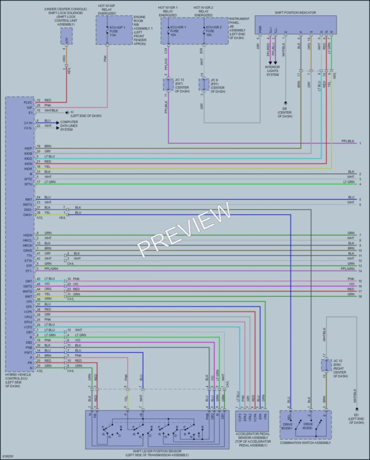 2023 Toyota VenzaHybrid Transmission wiring diagram preview