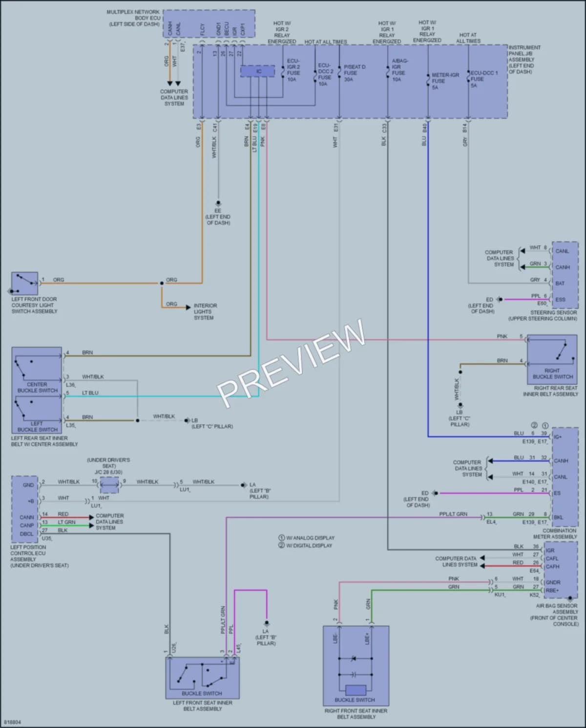 2023 Toyota VenzaHybrid Warning Systems wiring diagram preview