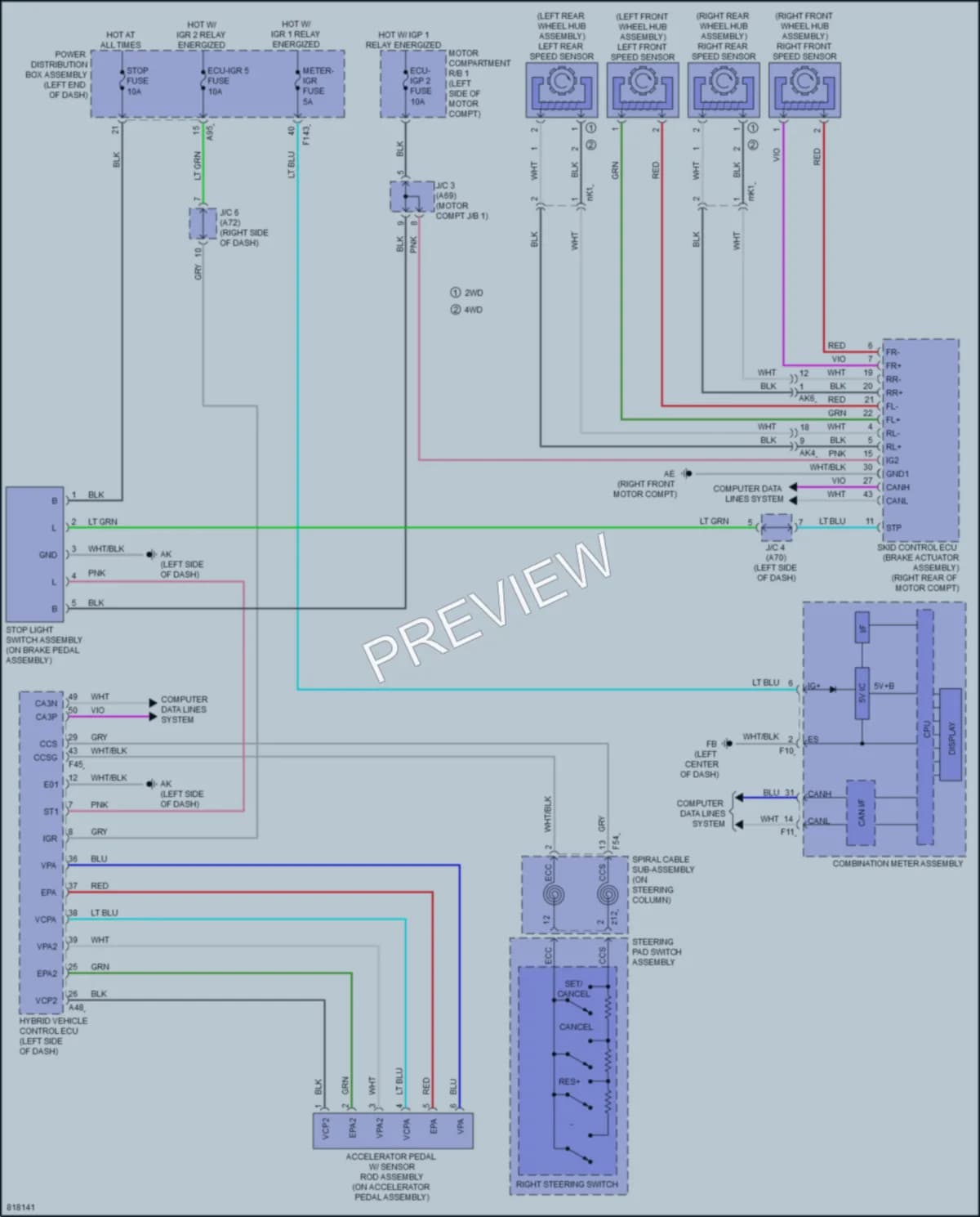 2023 Toyota bZ4X Cruise Control wiring diagram preview