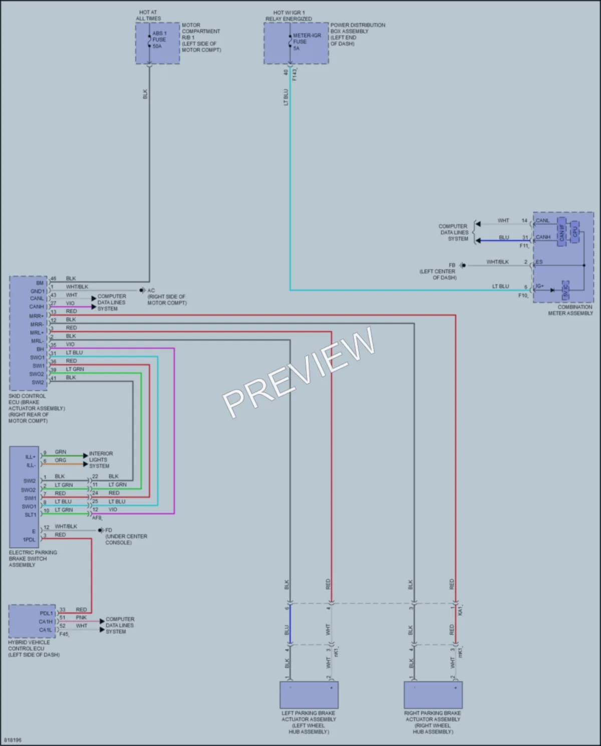 2023 Toyota bZ4X Shift Interlock wiring diagram preview
