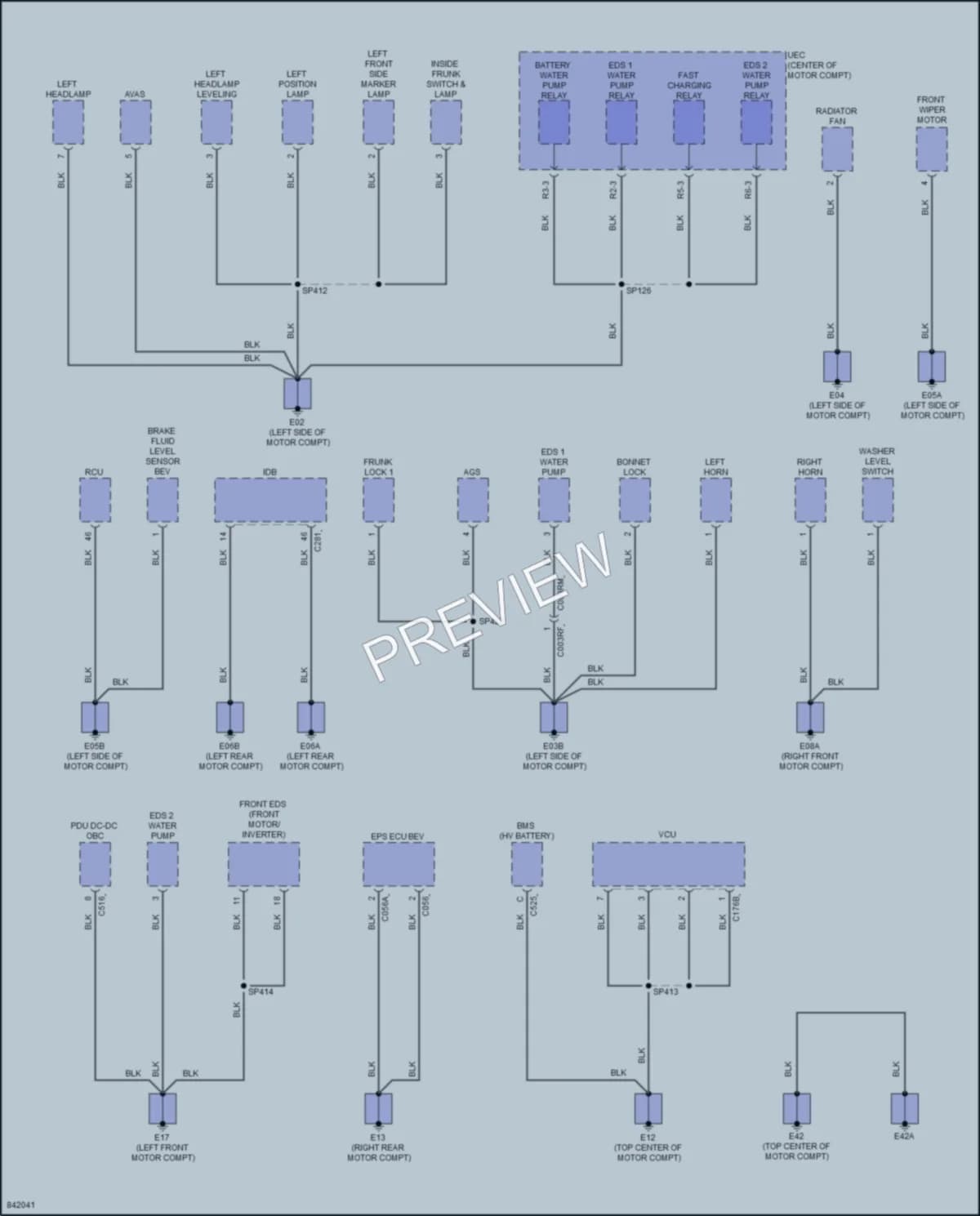 2023 VinFast VF8 Ground Distribution wiring diagram preview