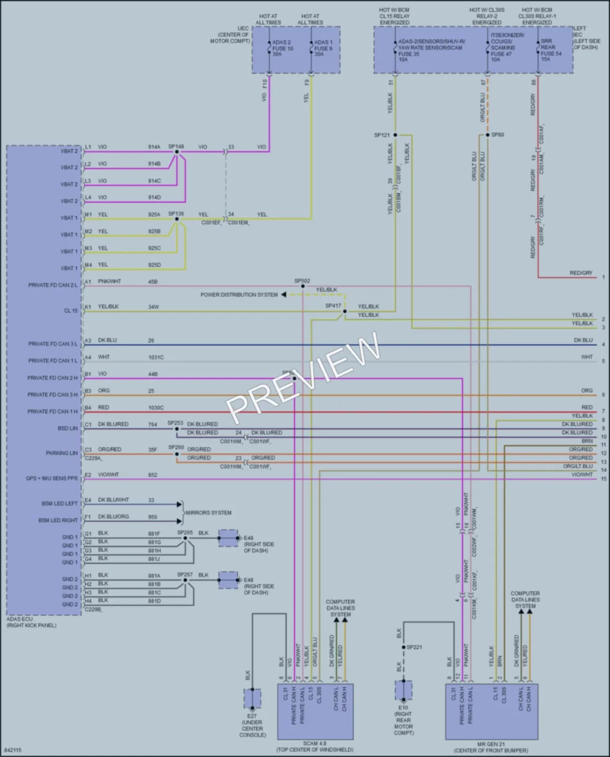 2023 VinFast VF8 Navigation wiring diagram preview