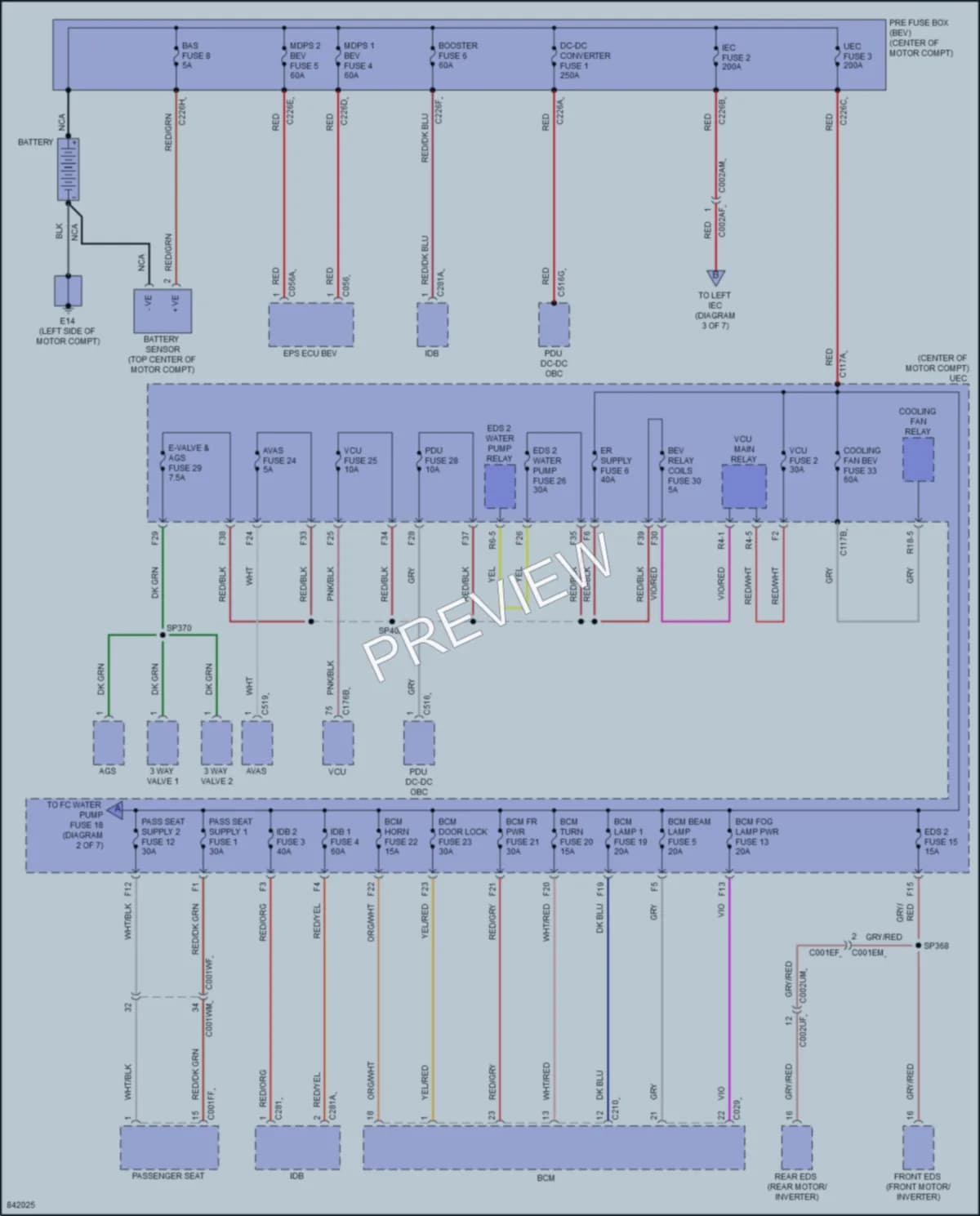 2023 VinFast VF8 Power Distribution wiring diagram preview