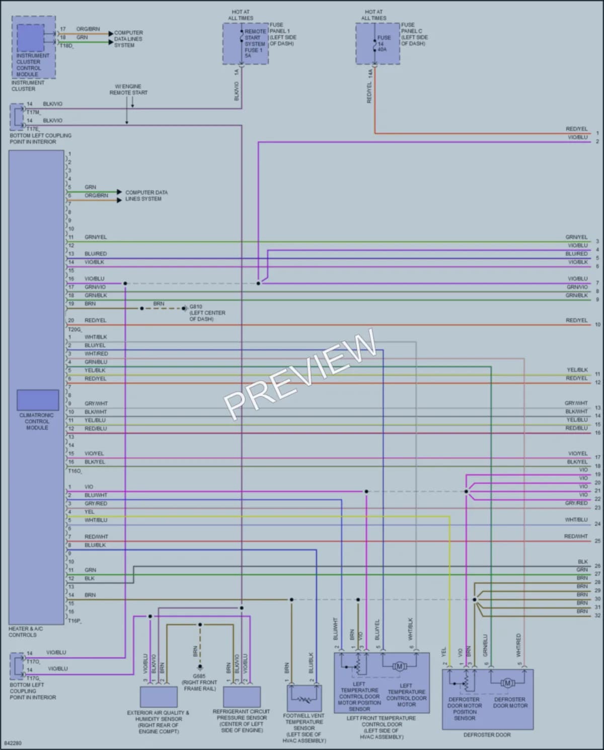 2023 Volkswagen Arteon Air Conditioning wiring diagram preview