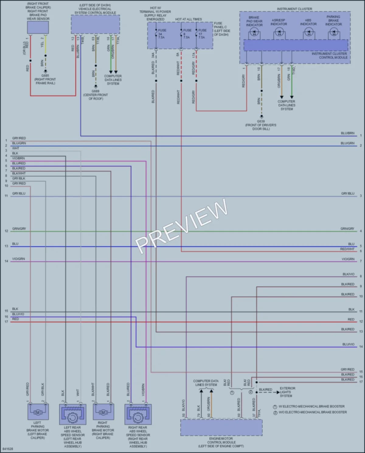 2023 Volkswagen Arteon Anti Lock Brakes wiring diagram preview
