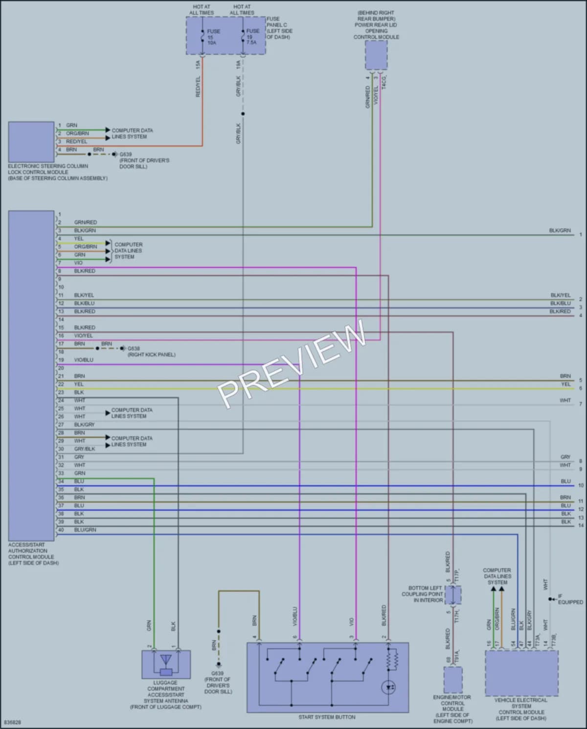 2023 Volkswagen Arteon Anti Theft wiring diagram preview