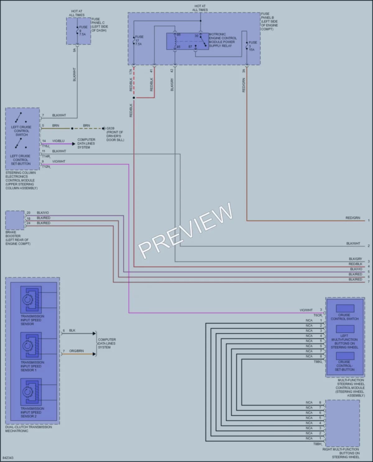 2023 Volkswagen Arteon Cruise Control wiring diagram preview