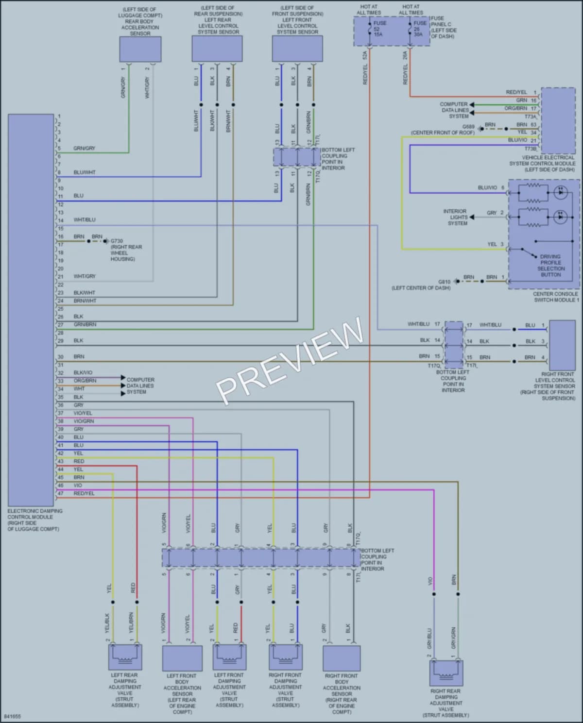 2023 Volkswagen Arteon Electronic Suspension wiring diagram preview