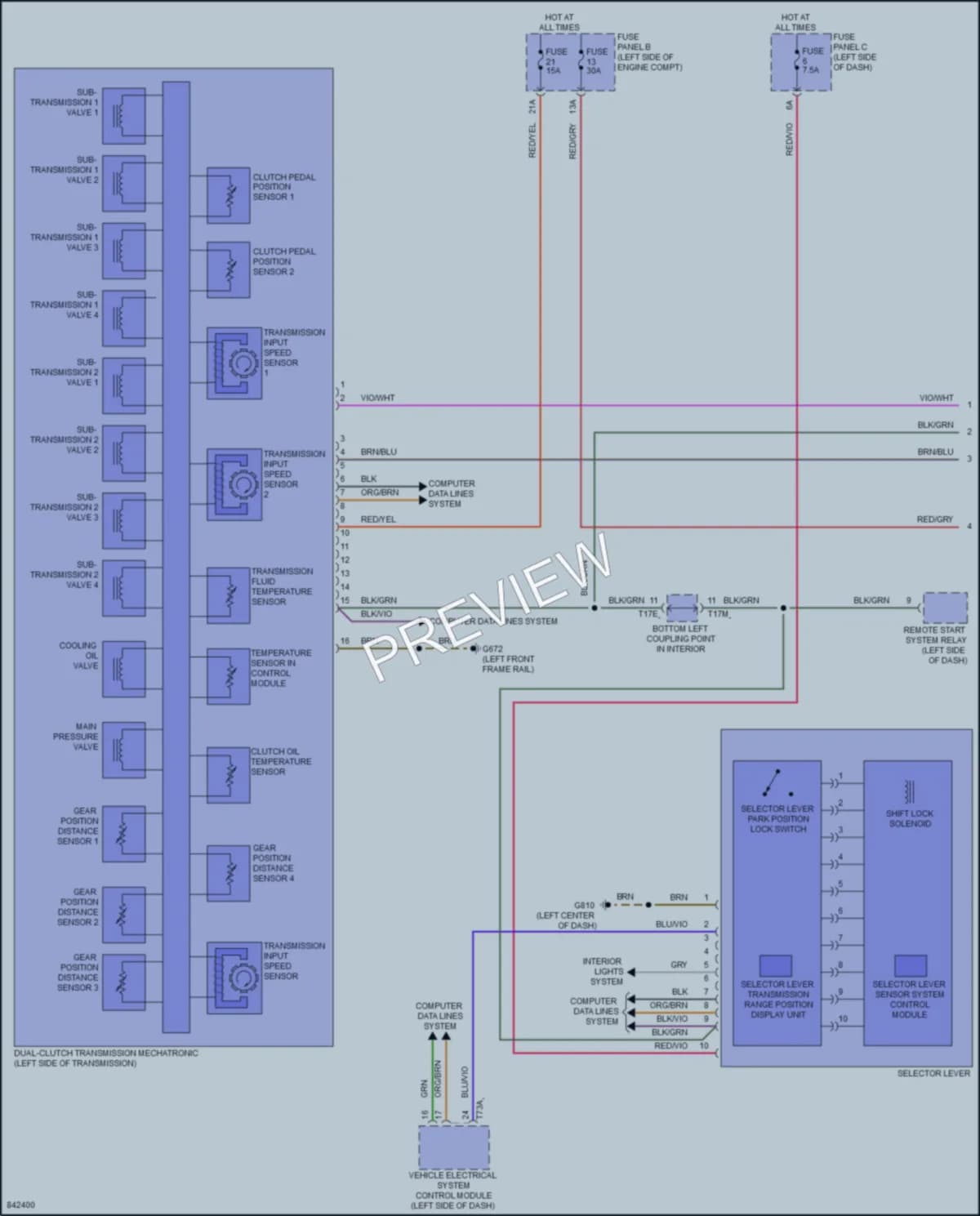 2023 Volkswagen Arteon Transmission wiring diagram preview