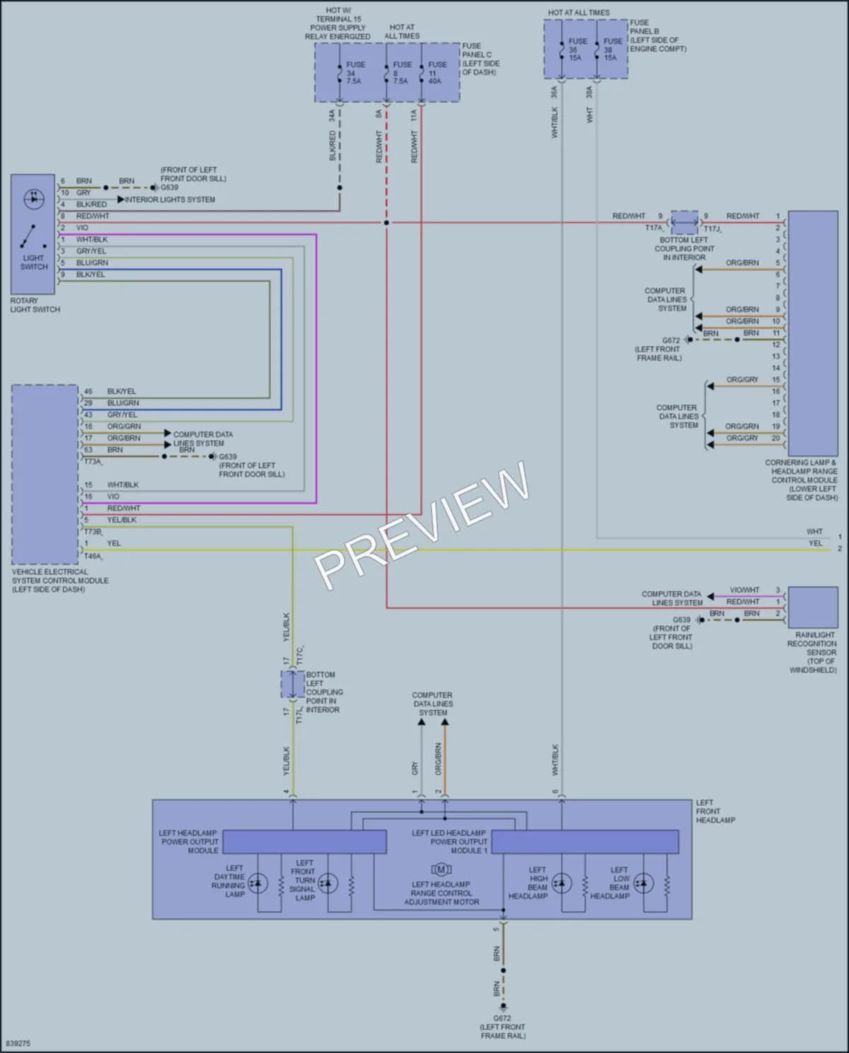 2023 Volkswagen Atlas Headlights wiring diagram preview