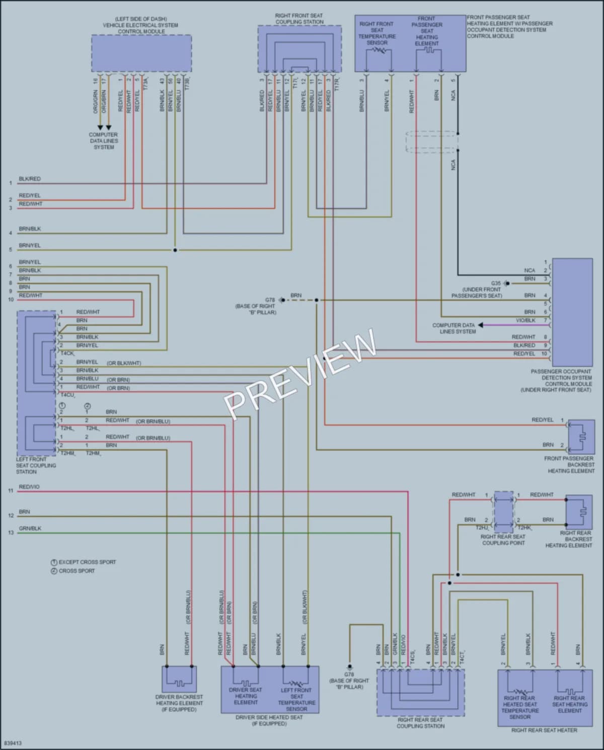 2023 Volkswagen Atlas Power Seats wiring diagram preview