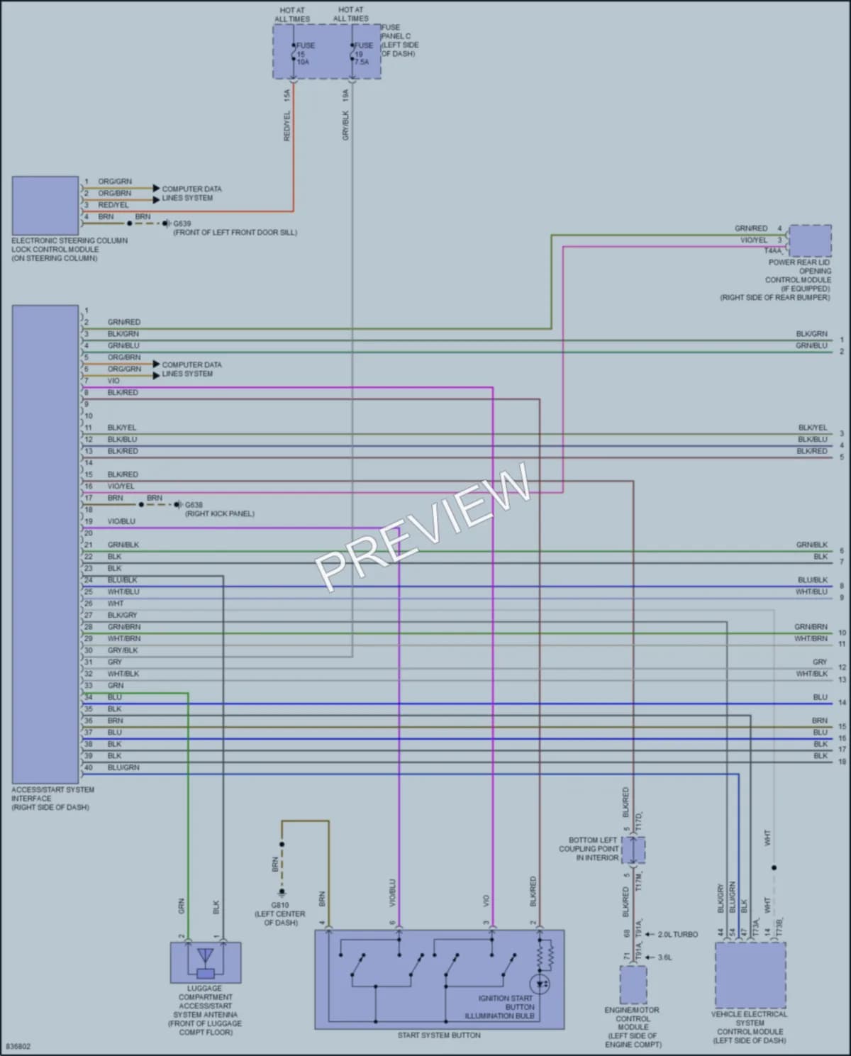 2023 Volkswagen AtlasCrossSport Anti Theft wiring diagram preview