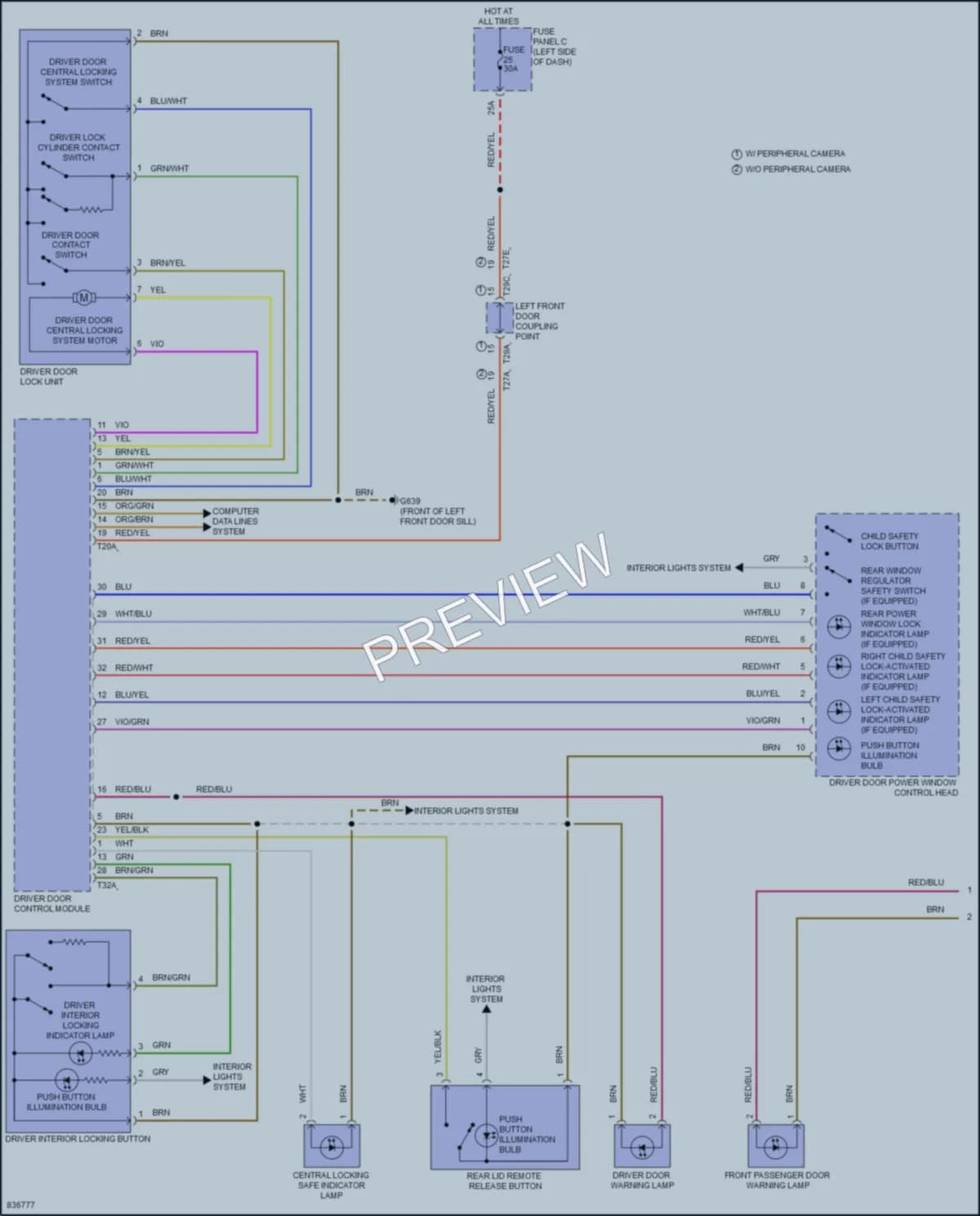 2023 Volkswagen AtlasCrossSport Power Door Locks wiring diagram preview