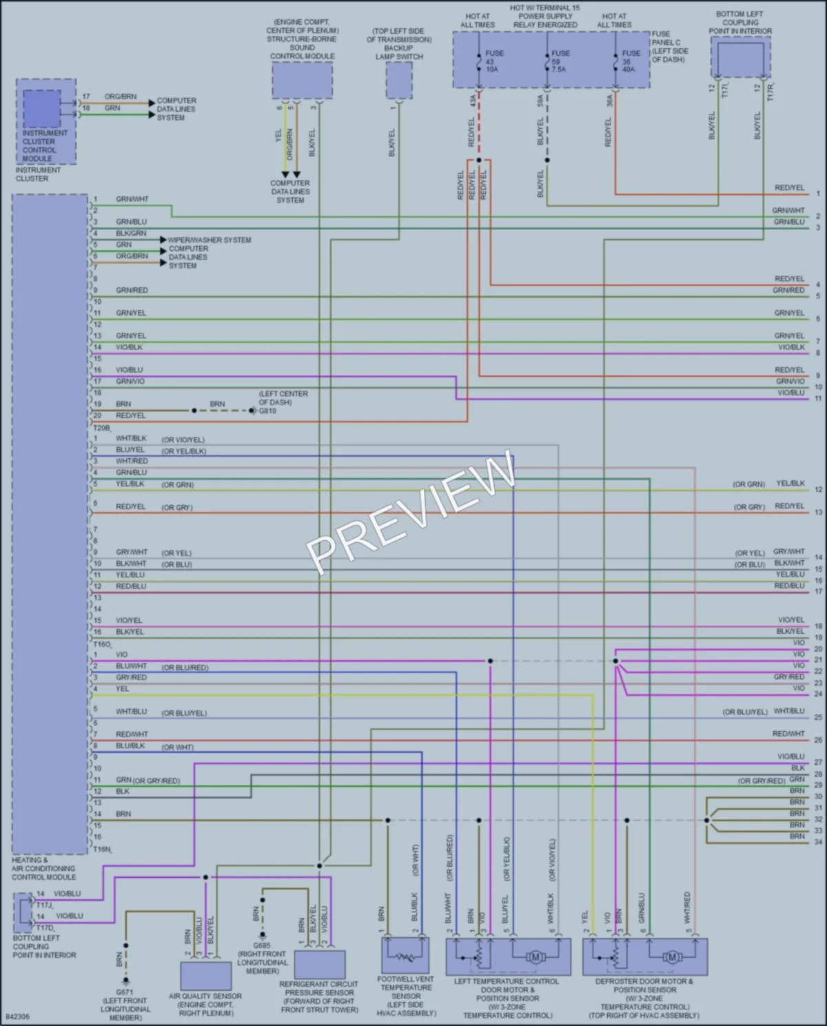 2023 Volkswagen GolfGTI Air Conditioning wiring diagram preview