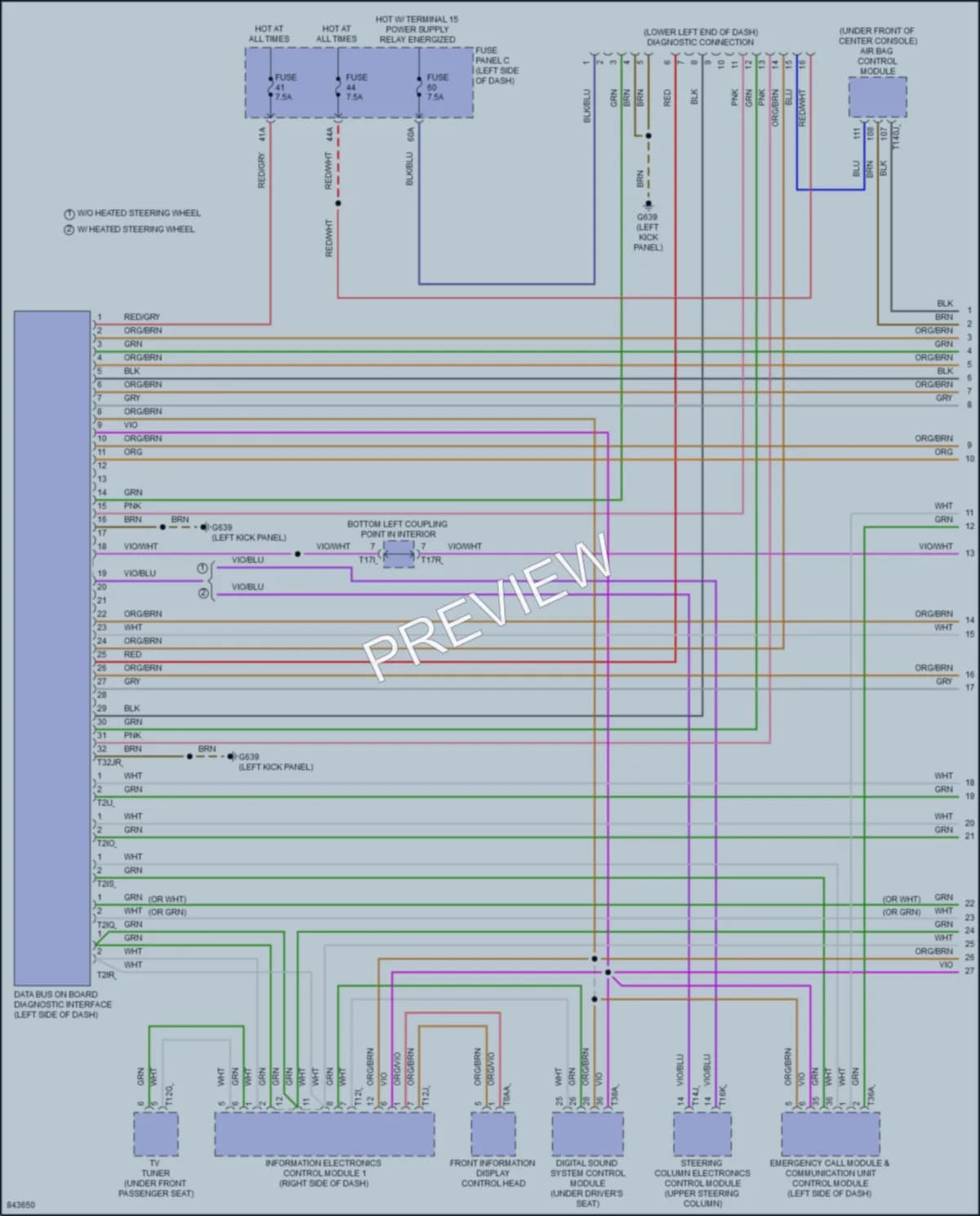 2023 Volkswagen GolfGTI Computer Data Lines wiring diagram preview