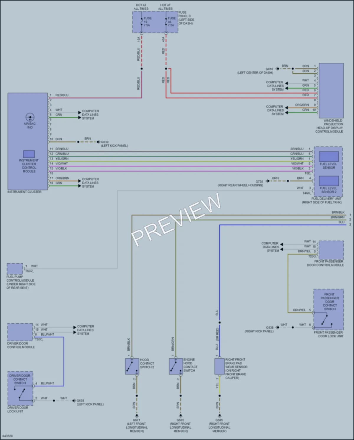 2023 Volkswagen GolfGTI Instrument Cluster wiring diagram preview