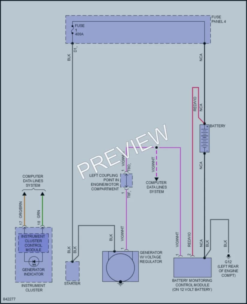2023 Volkswagen GolfGTI Starting Charging wiring diagram preview