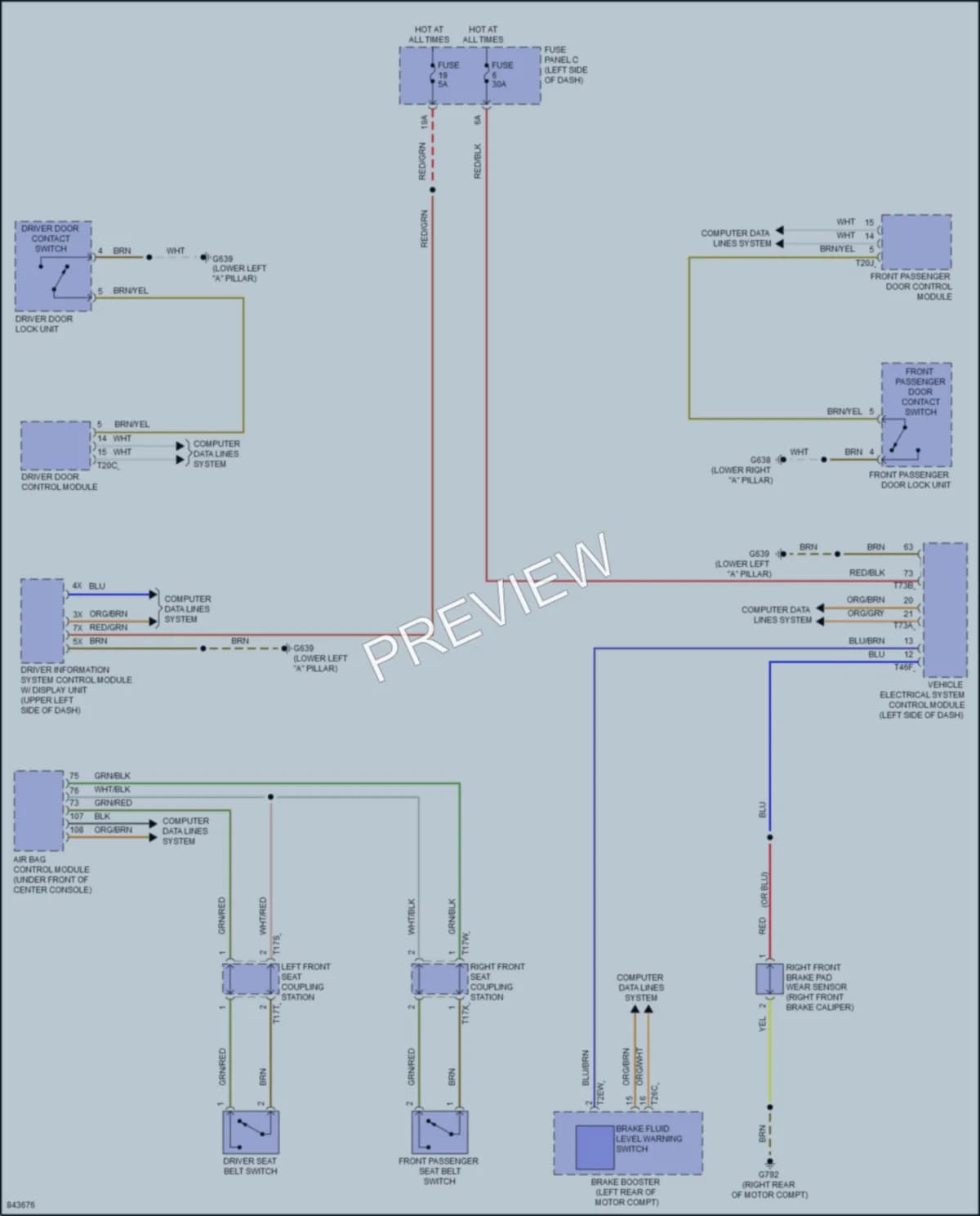 2023 Volkswagen ID4 Warning Systems wiring diagram preview