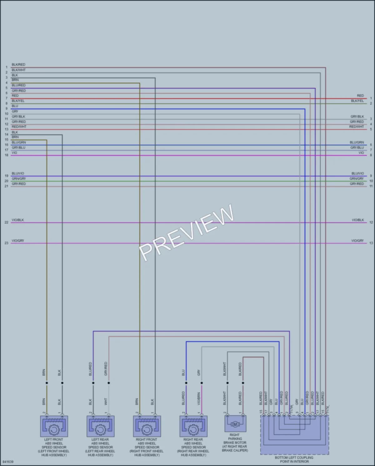 2023 Volkswagen JettaGLI Anti Lock Brakes wiring diagram preview