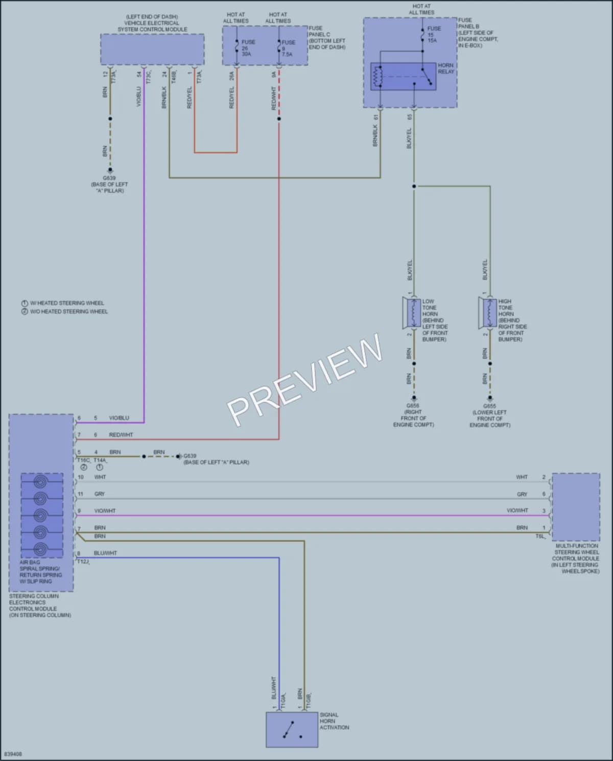 2023 Volkswagen JettaGLI Horn wiring diagram preview