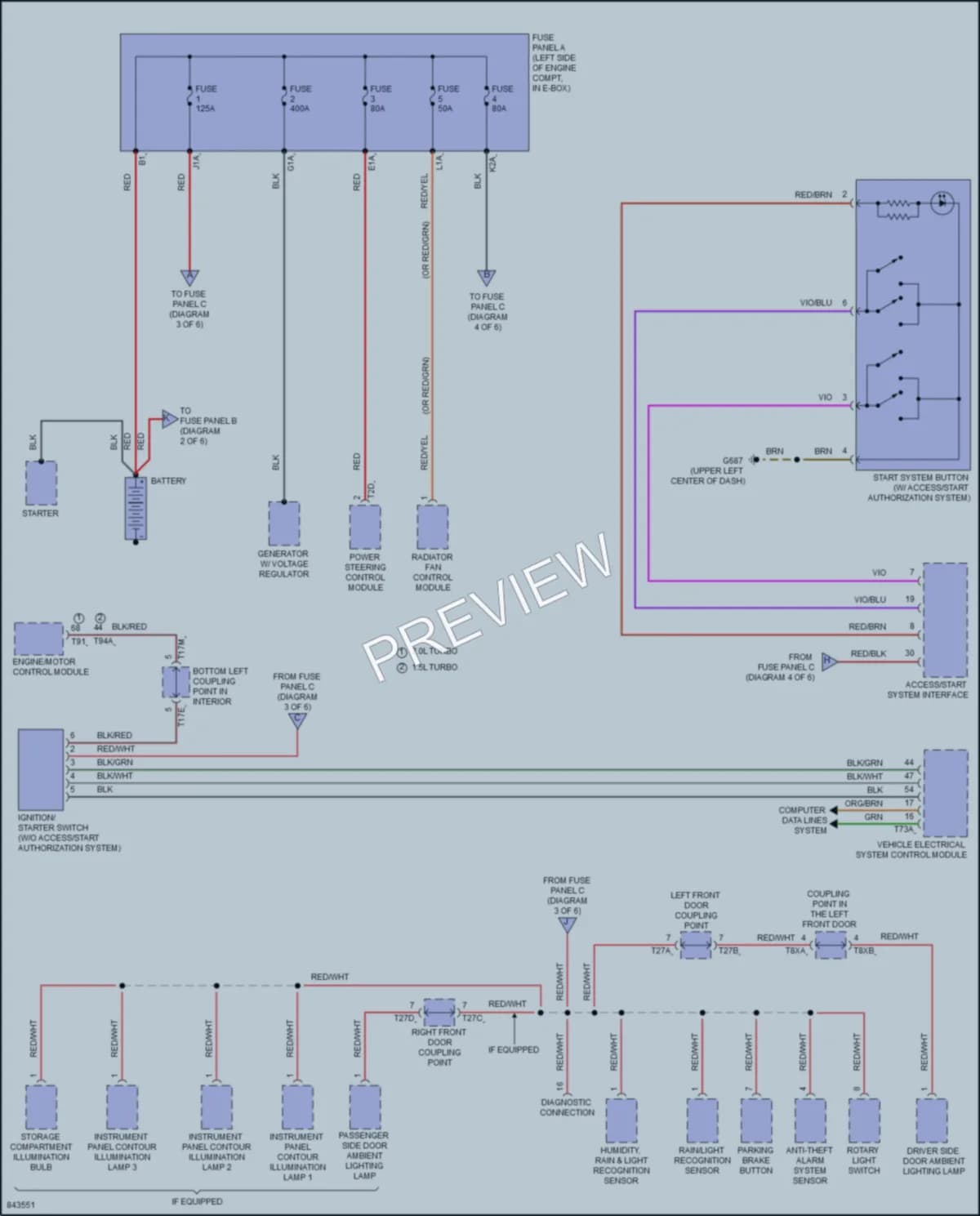 2023 Volkswagen JettaGLI Power Distribution wiring diagram preview
